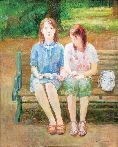 第38回国際美術大賞展「姉妹」の絵画画像