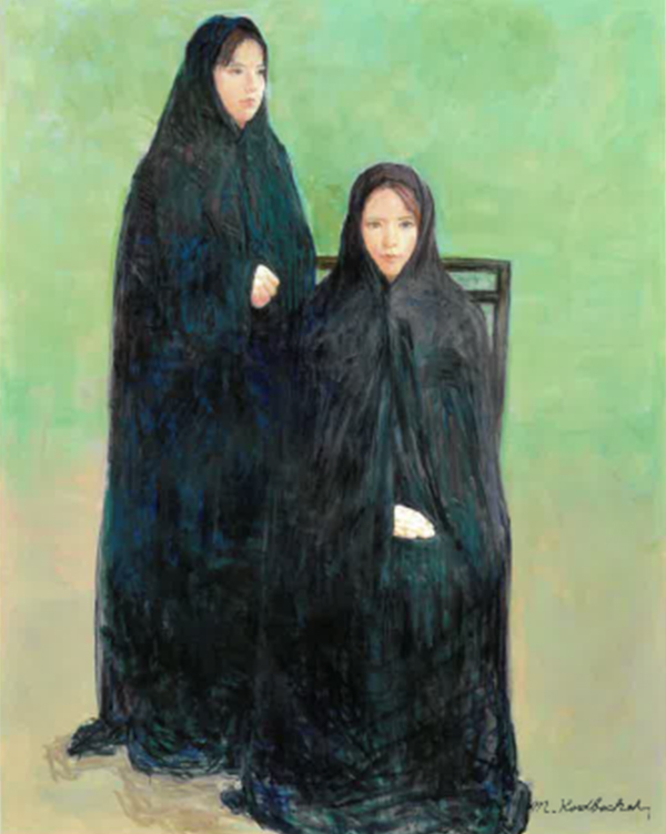 白日会創立90周年記念展「姉妹」の絵画画像